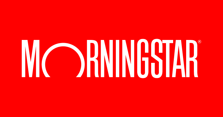Morningstar white logo with red background