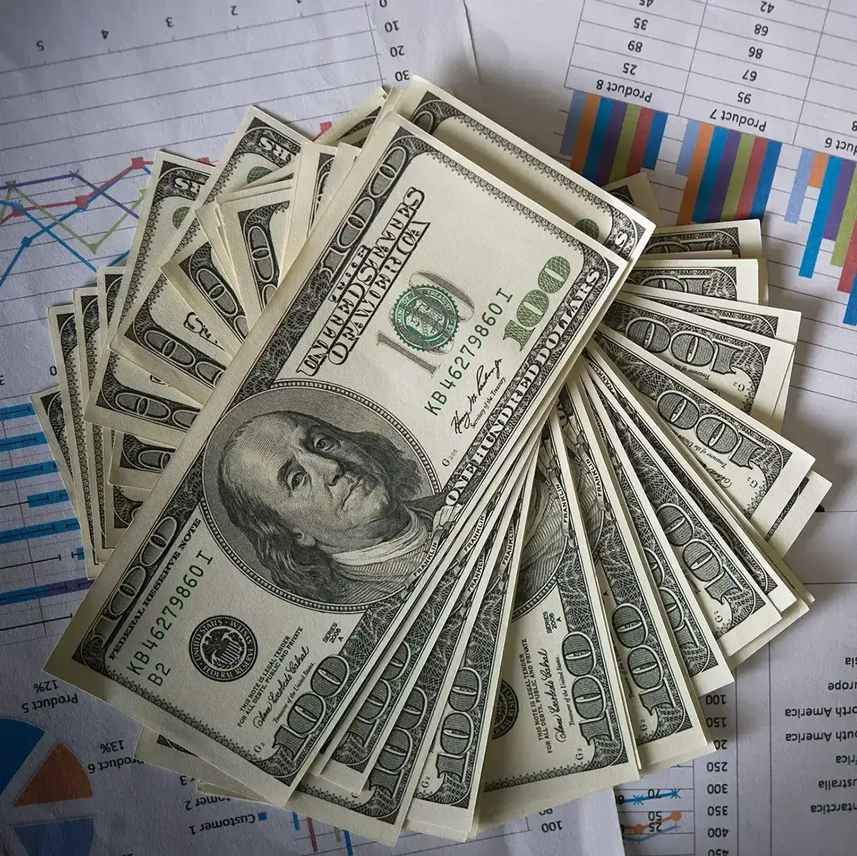 Stack of dollars